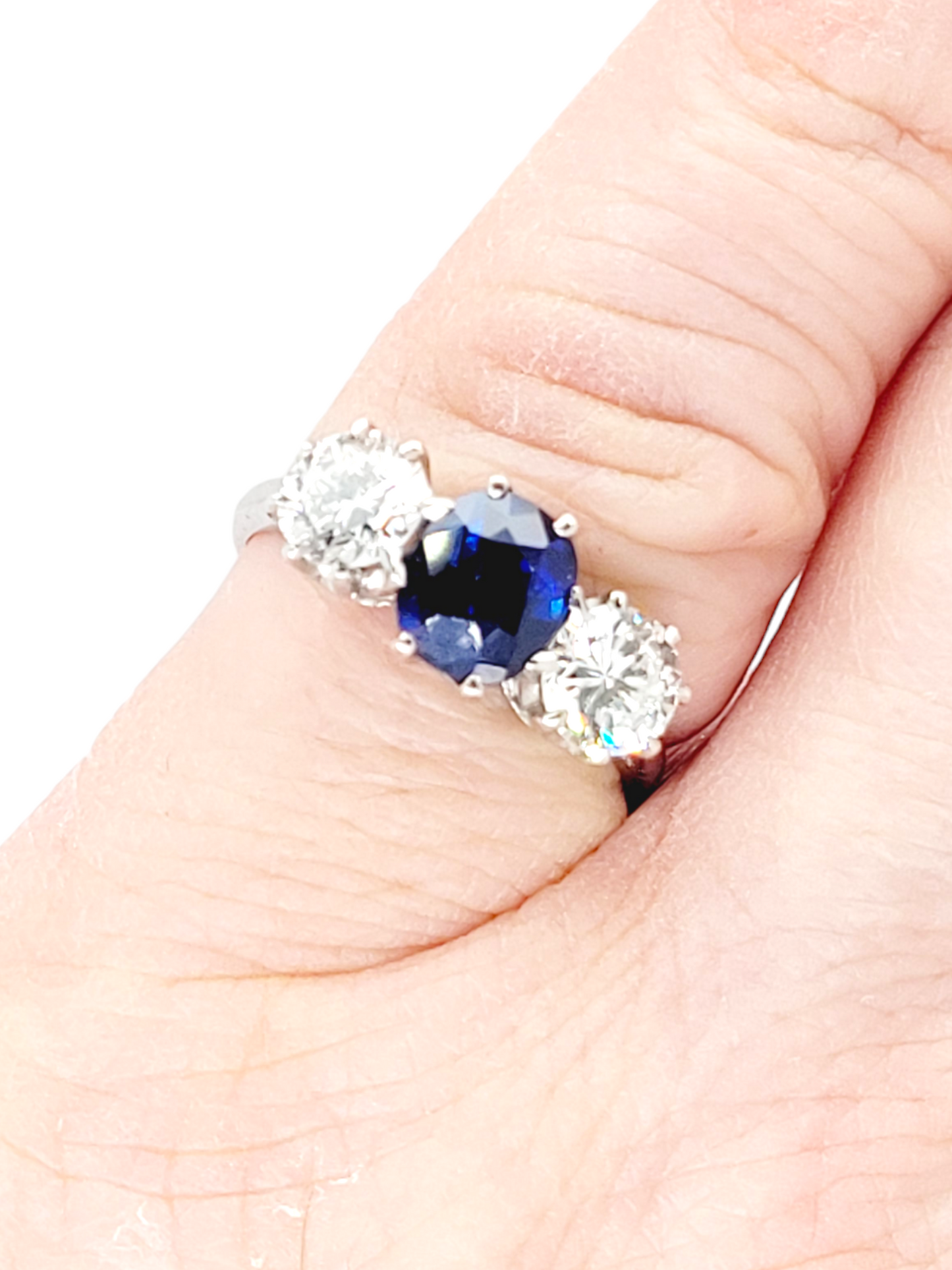 Natural sapphire and diamond engagement ring
SKU: 7009