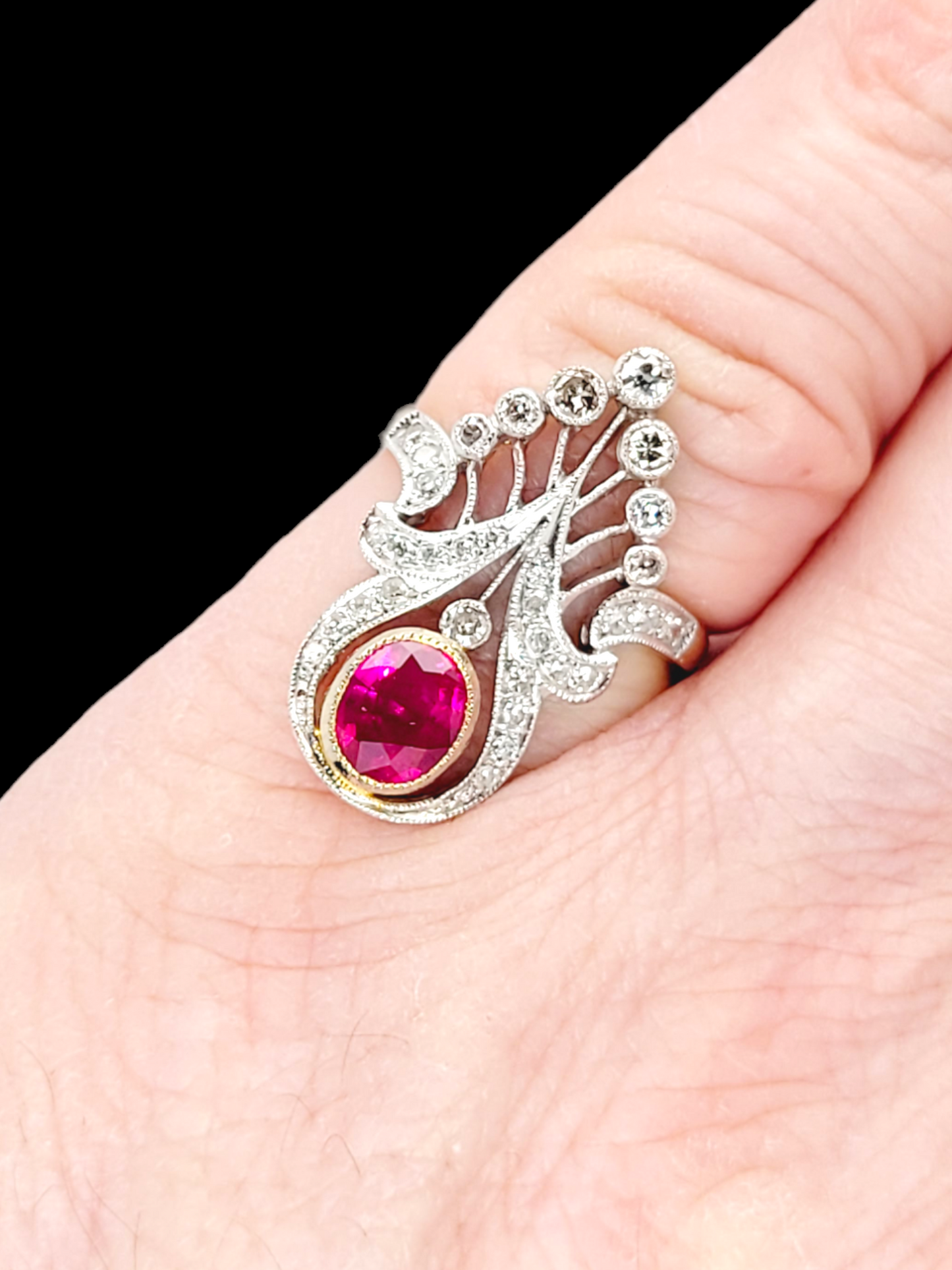 Art nouveau ruby and diamond ring
SKU: 7056