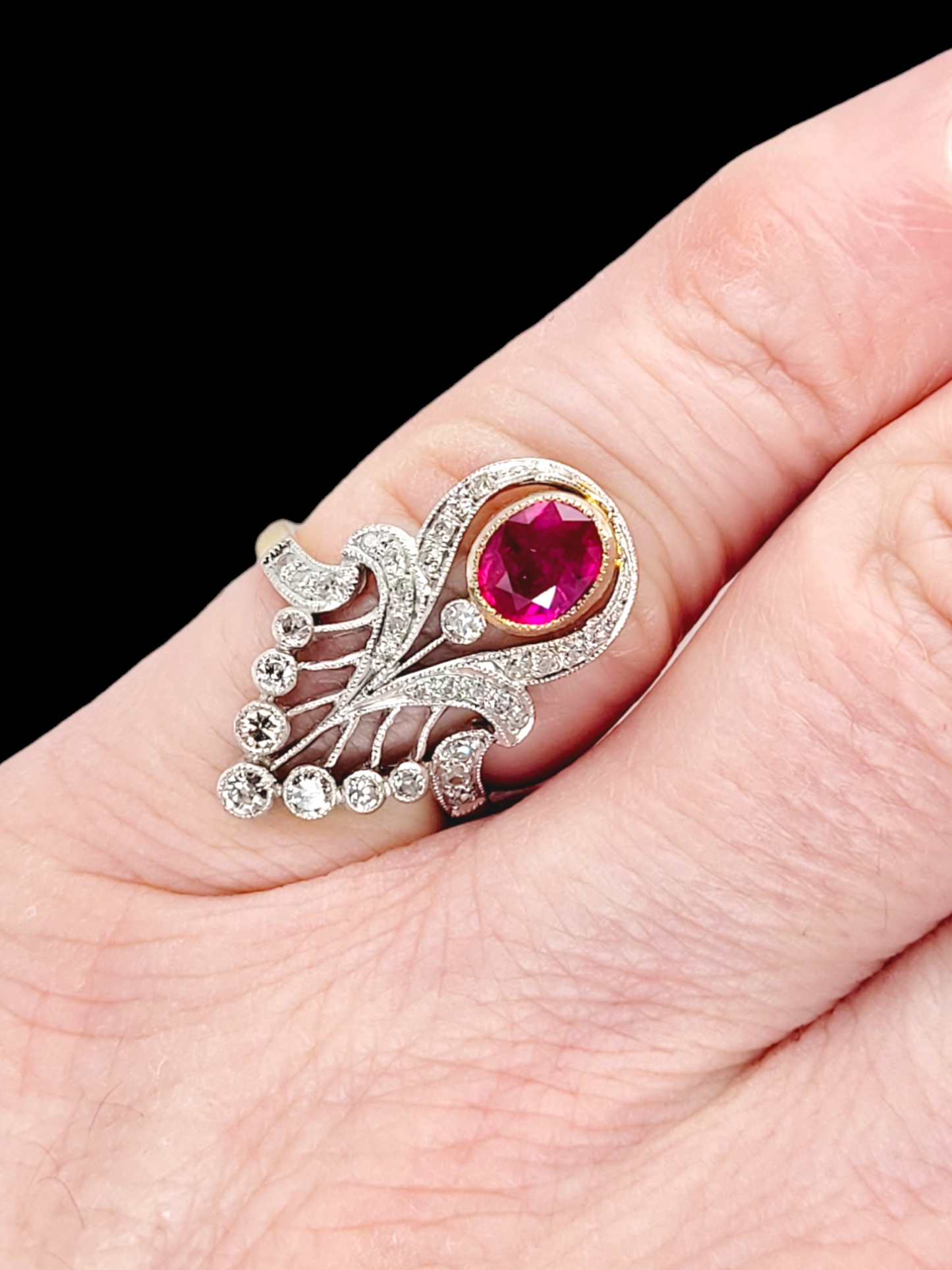 Art nouveau ruby and diamond ring
SKU: 7056