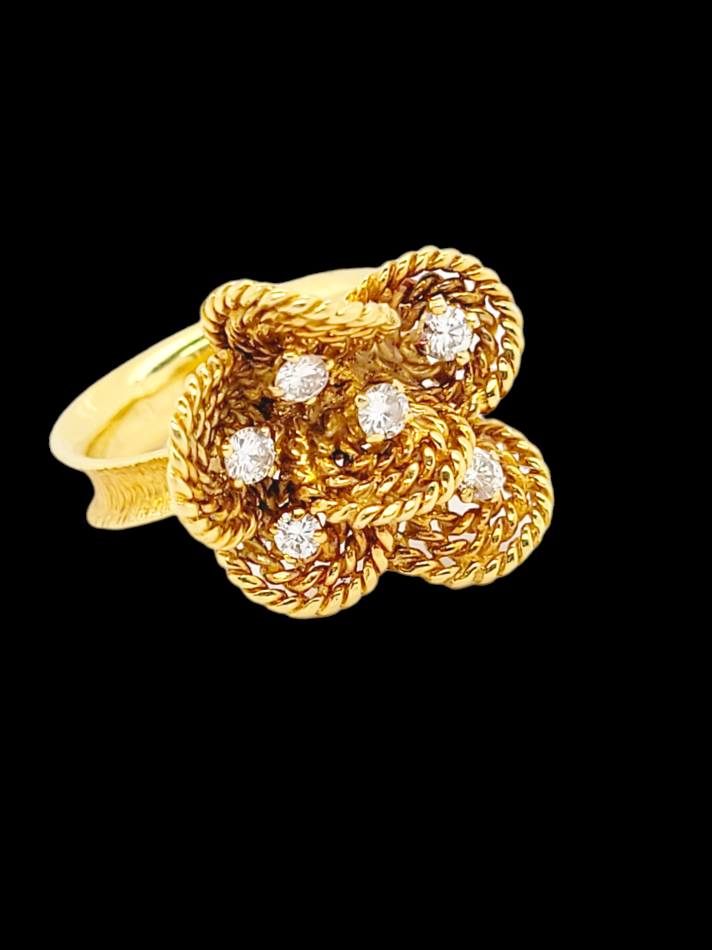 1960's woven gold and diamond dress ring
SKU: 7138