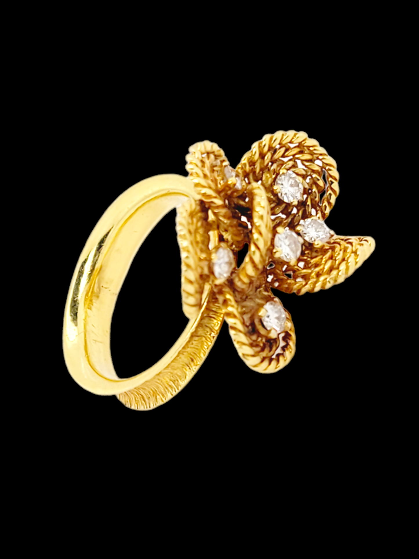 1960's woven gold and diamond dress ring
SKU: 7138