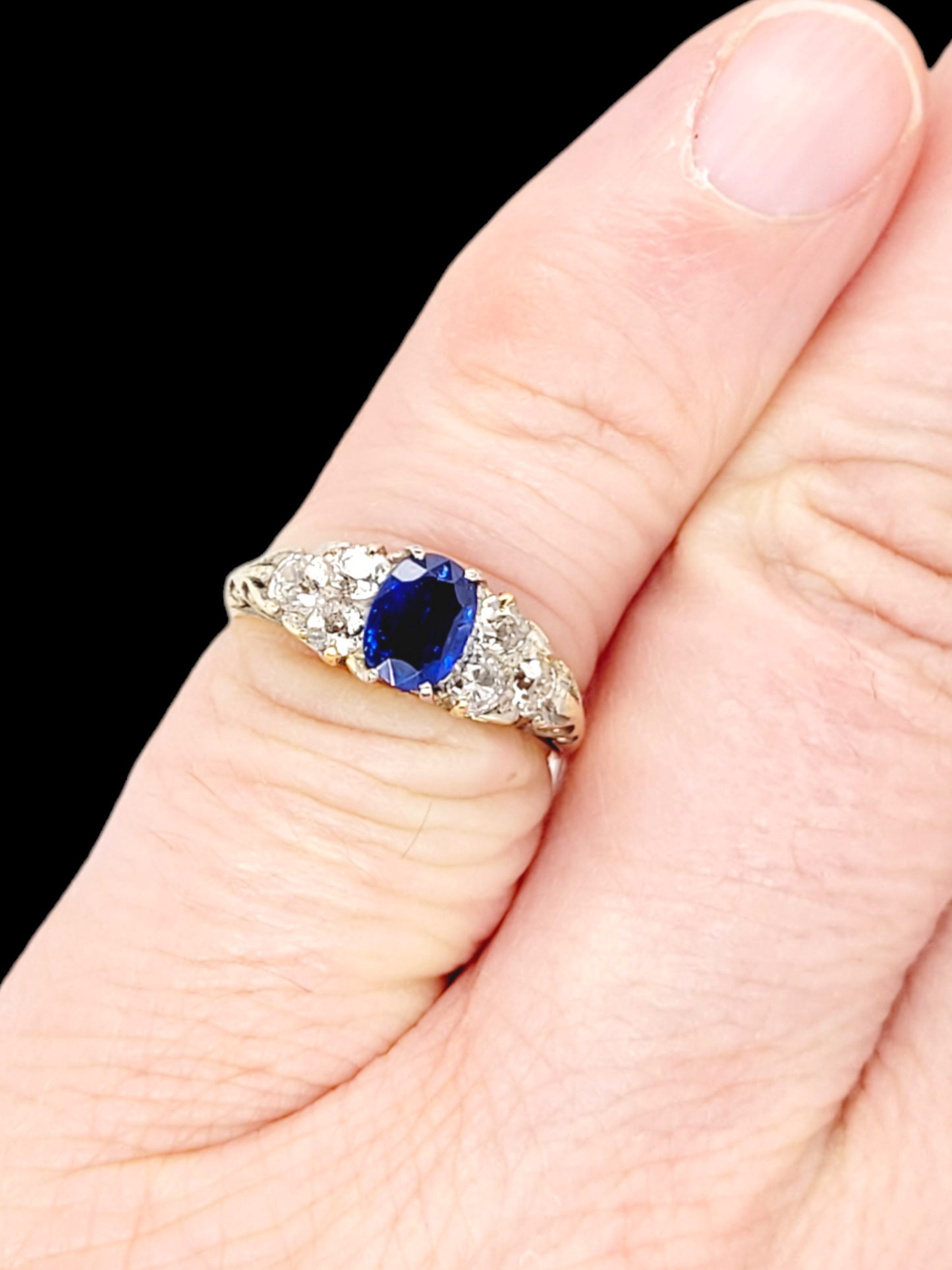 Antique sapphire and diamond engagement ring
SKU: 7214