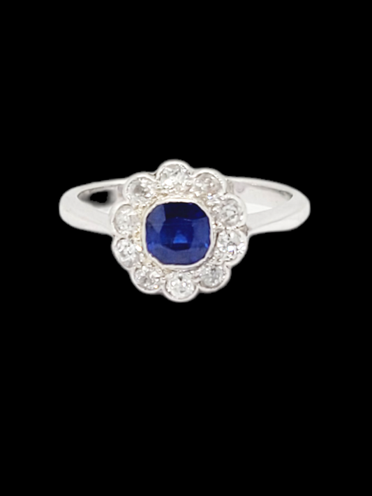 Antique sapphire and diamond daisy cluster ring
SKU: 7223