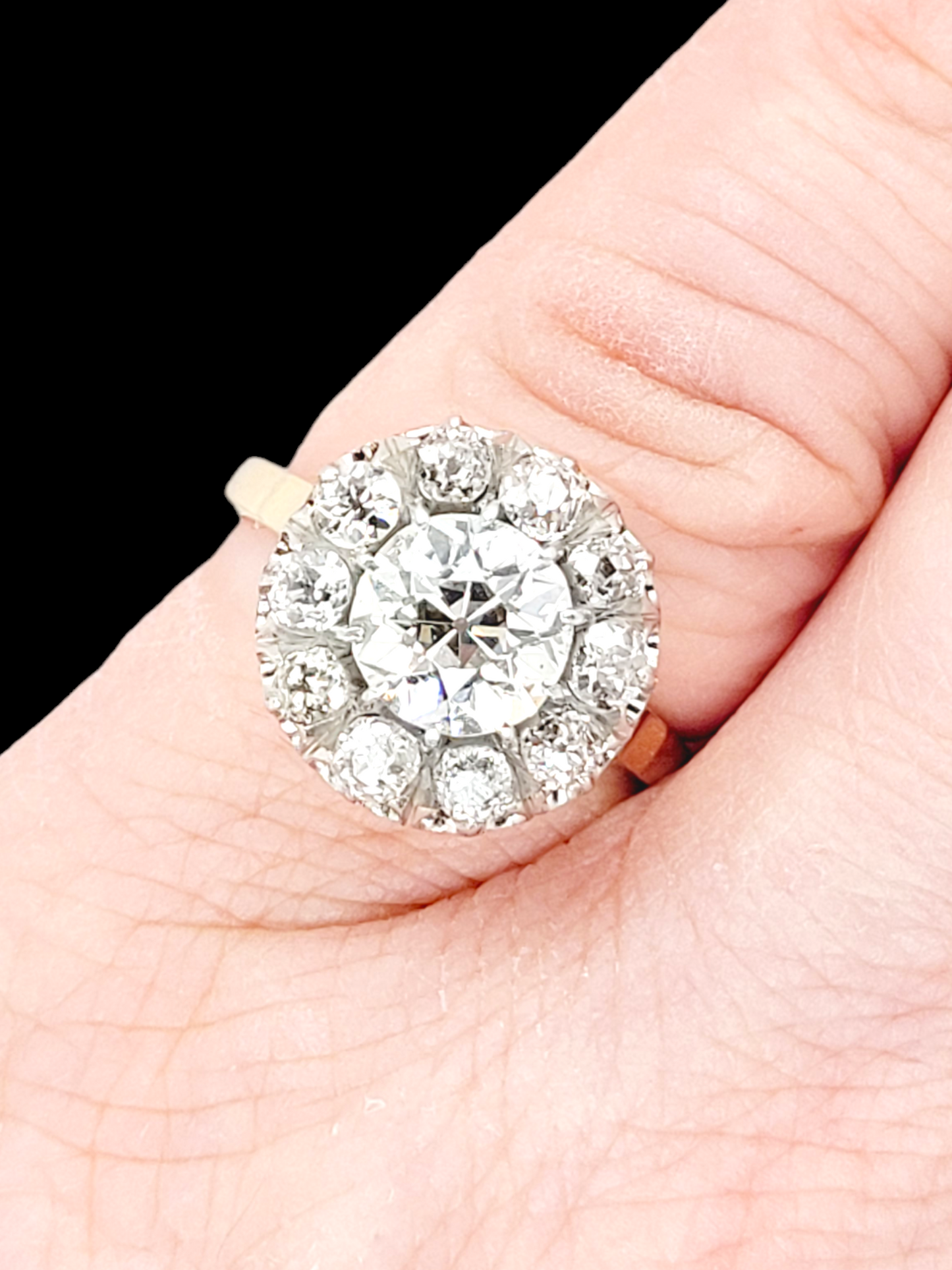 Fine Antique diamond cluster engagement ring
SKU: 7268
