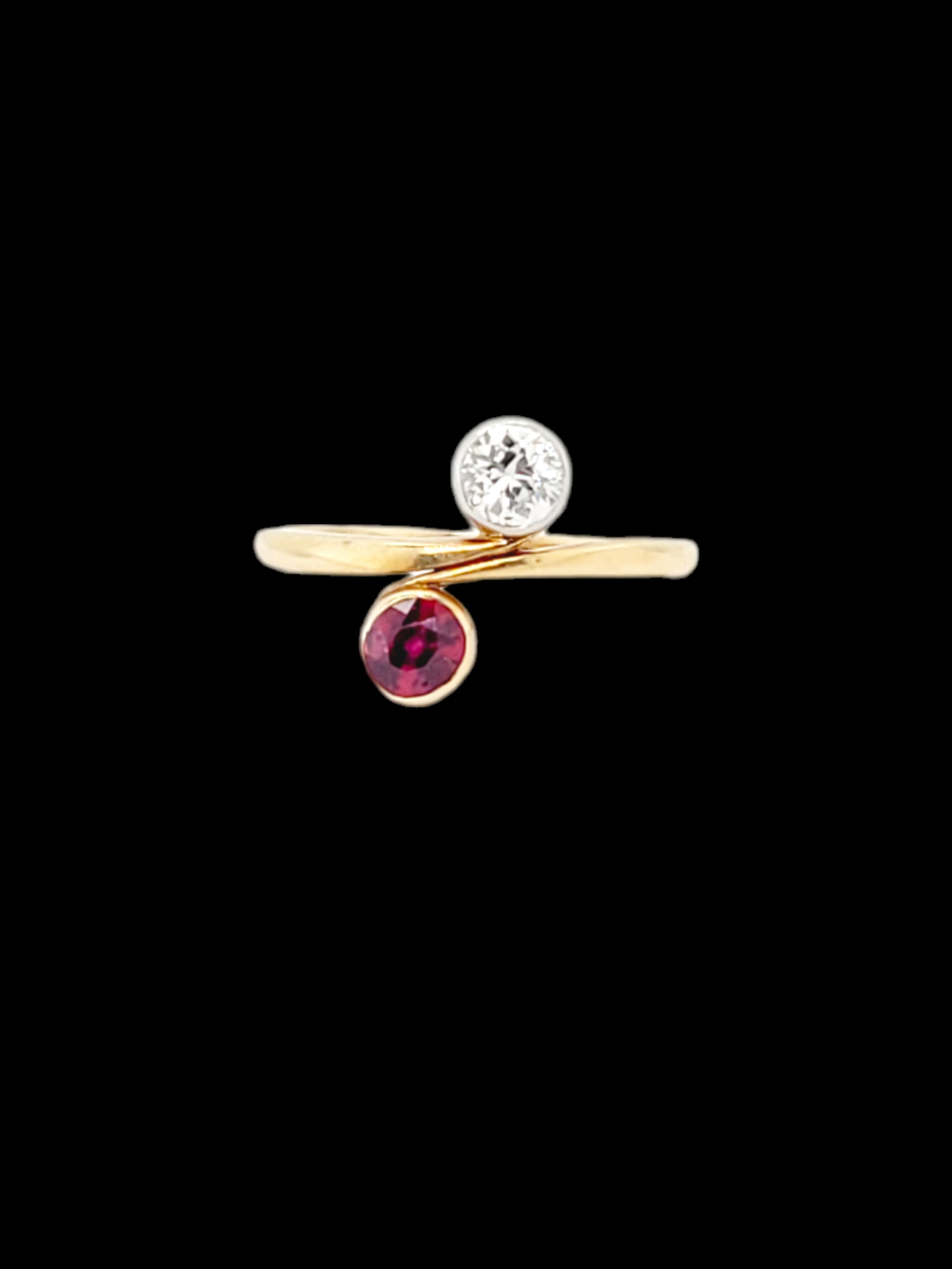 Antique Art Nouveau Ruby and Diamond Moi et Toi ring
SKU: 7270