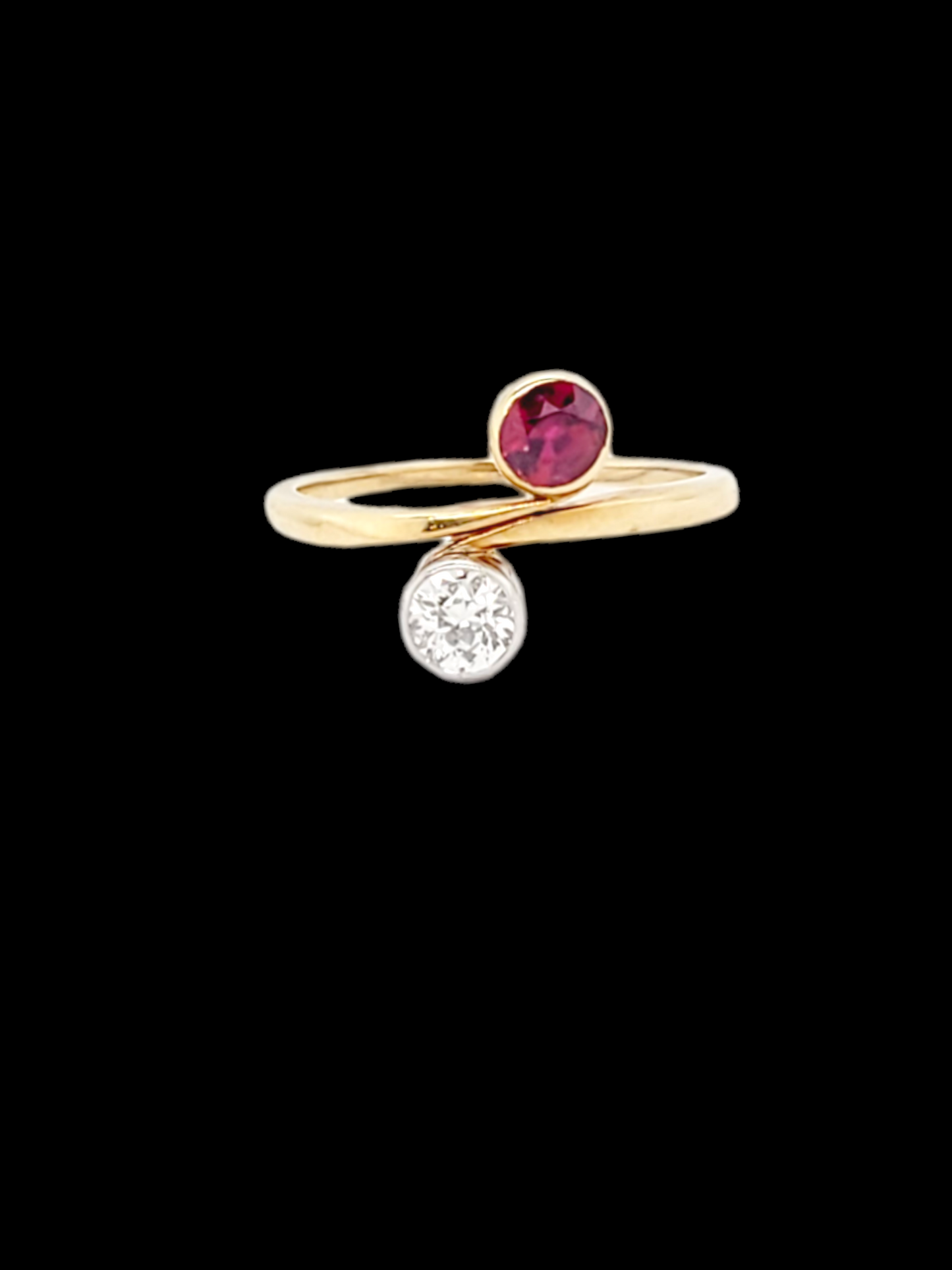 Antique Art Nouveau Ruby and Diamond Moi et Toi ring
SKU: 7270