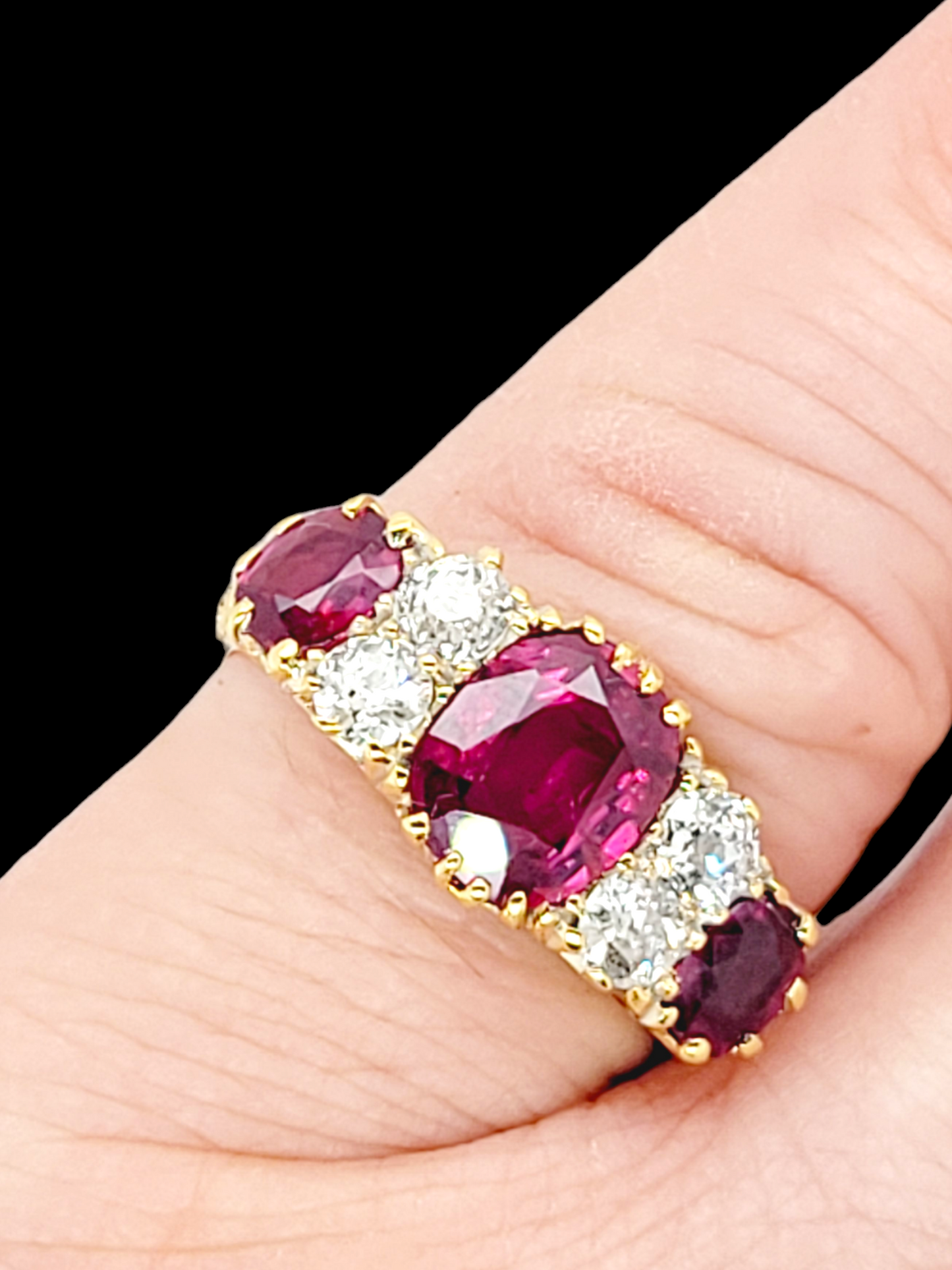 Impressive natural ruby and diamond antique ring
SKU: 7291