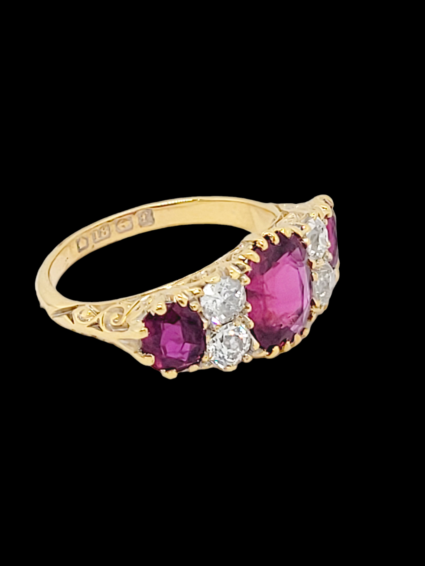 Impressive natural ruby and diamond antique ring
SKU: 7291