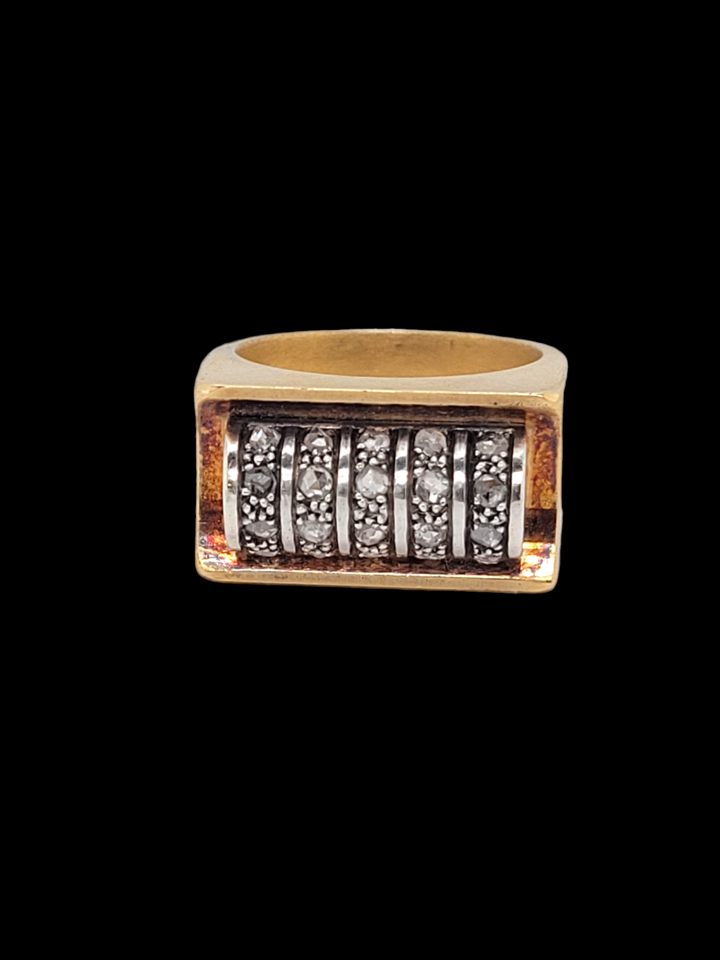 1930's French 'Tank' Gold and diamond ring
SKU: 7383