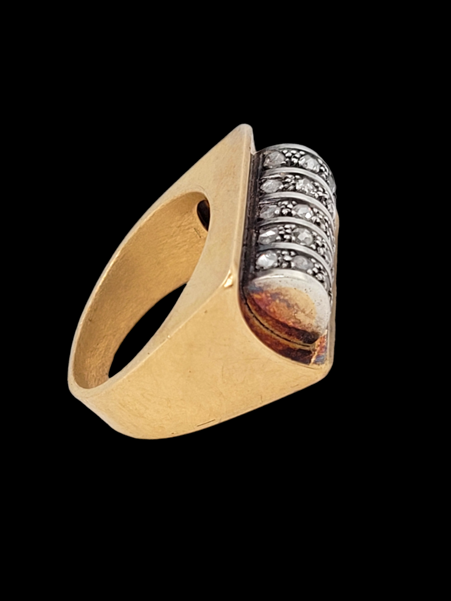 1930's French 'Tank' Gold and diamond ring
SKU: 7383