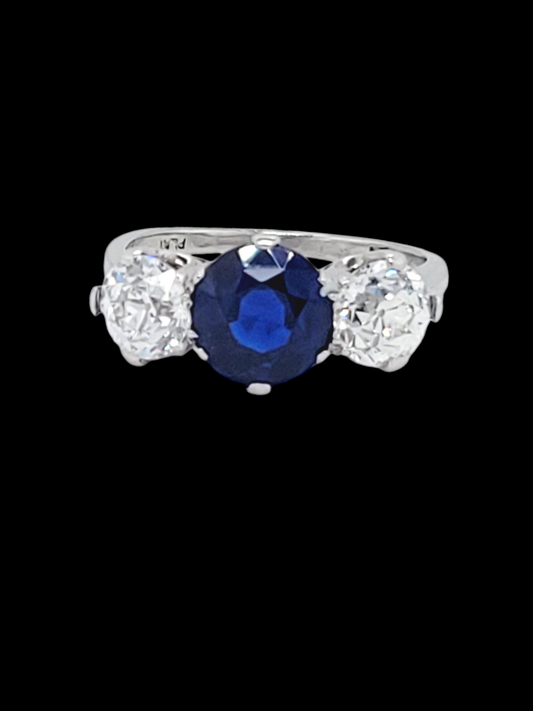 Art deco sapphire and diamond engagement ring
SKU: 7528