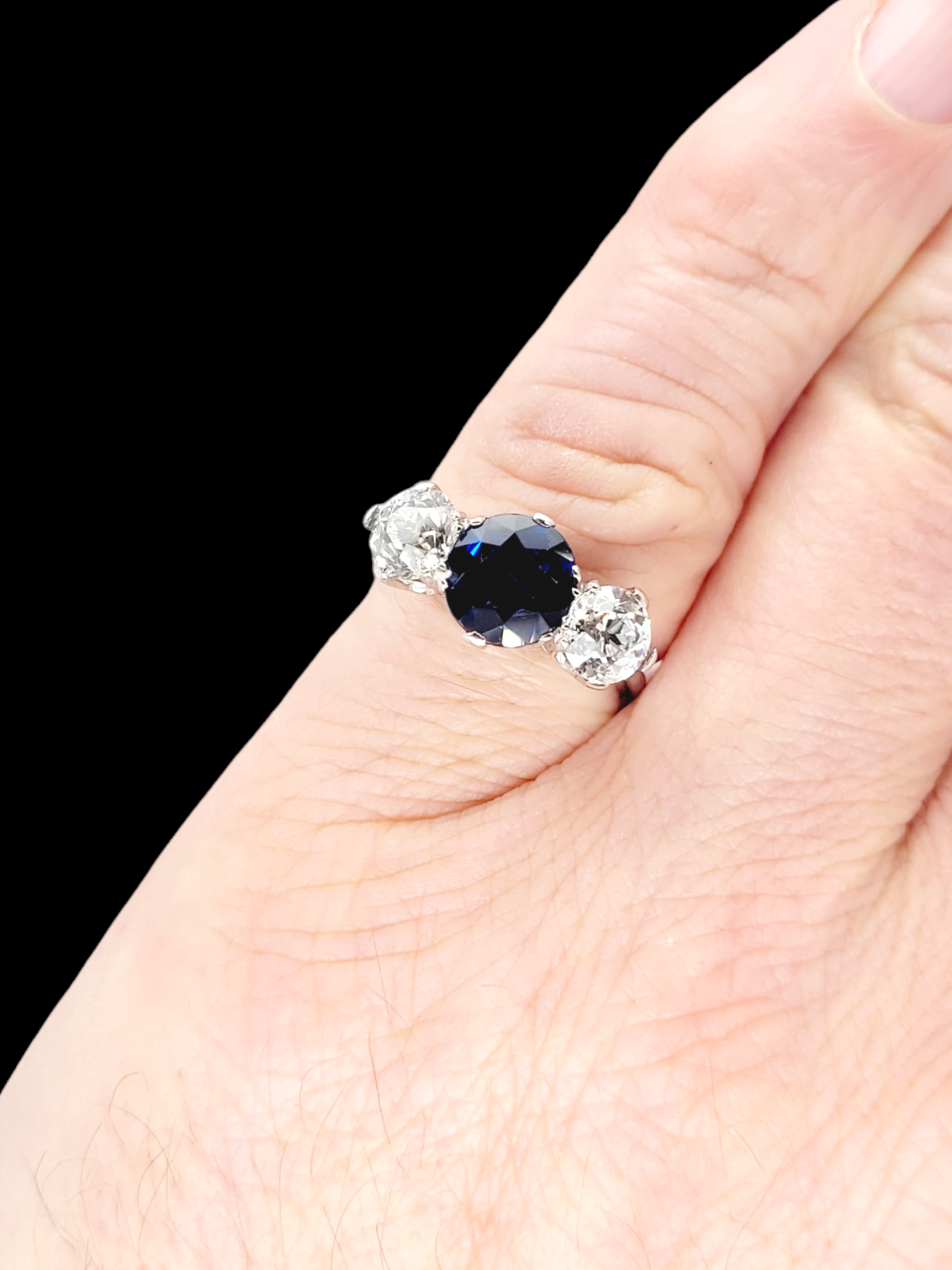 Art deco sapphire and diamond engagement ring
SKU: 7528