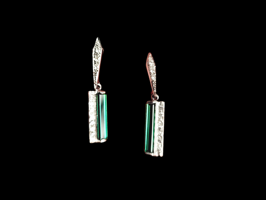 1960's tourmaline and diamond earrings
SKU: 7531