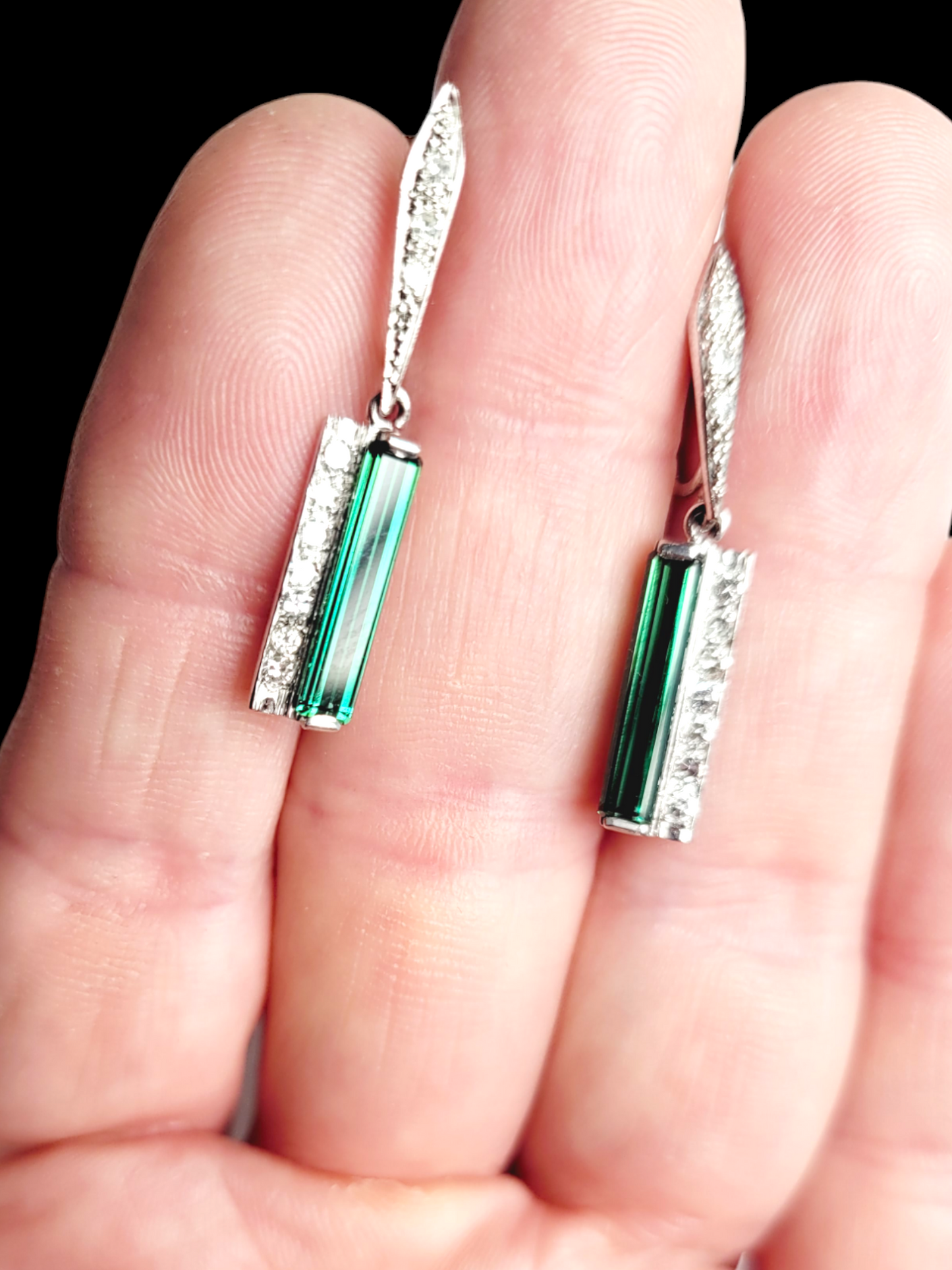 1960's tourmaline and diamond earrings
SKU: 7531