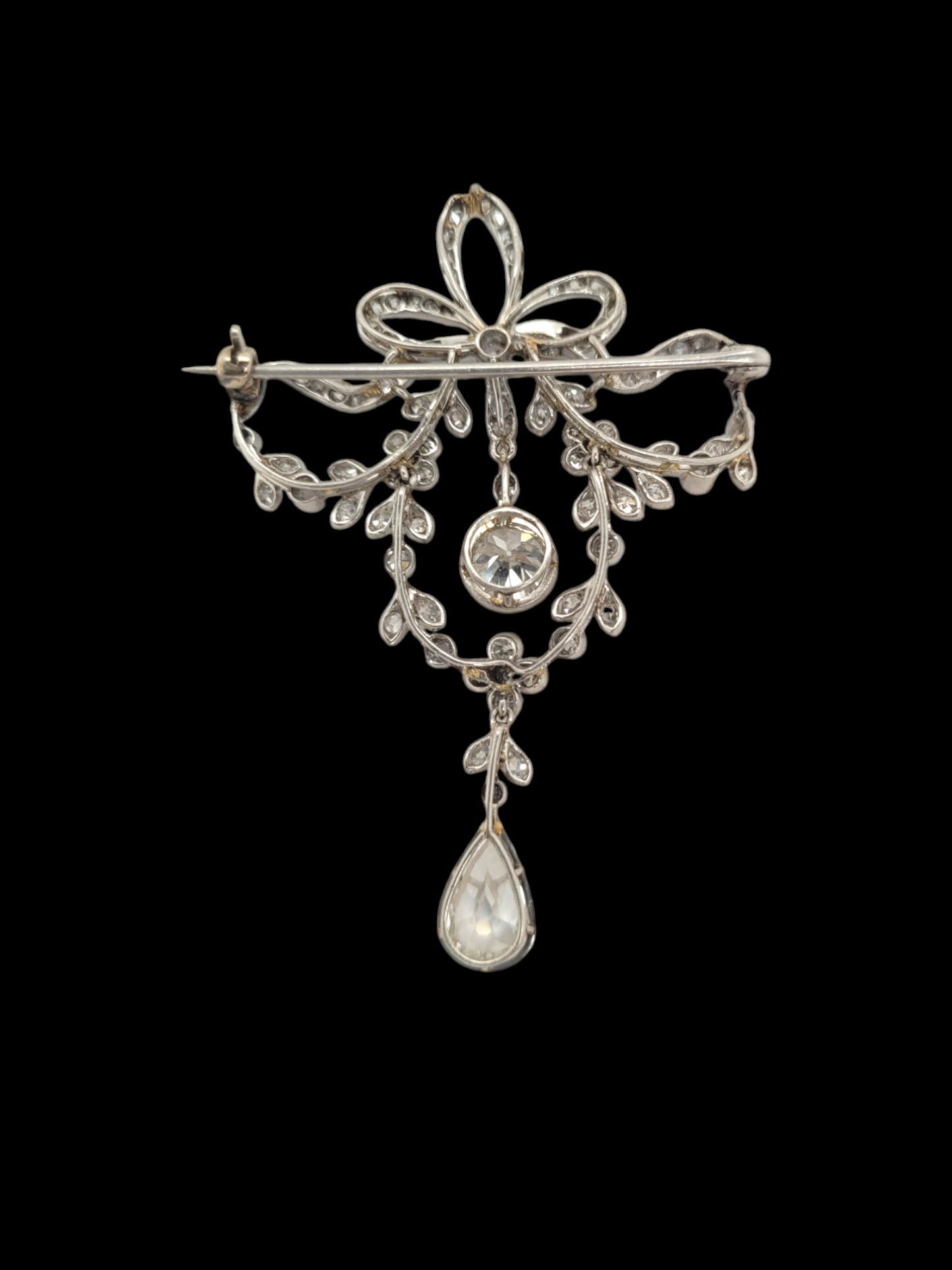 Fine belle epoque old cut diamonds pendant/brooch
SKU: 7548