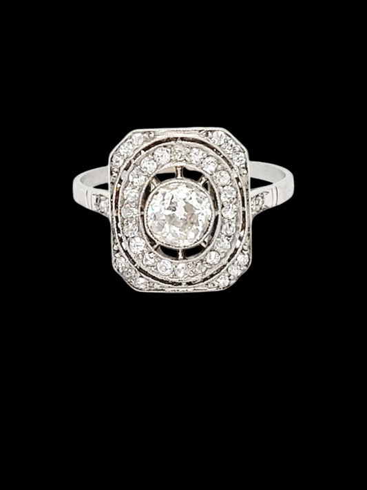 Art deco diamond panel engagement ring
SKU: 7601