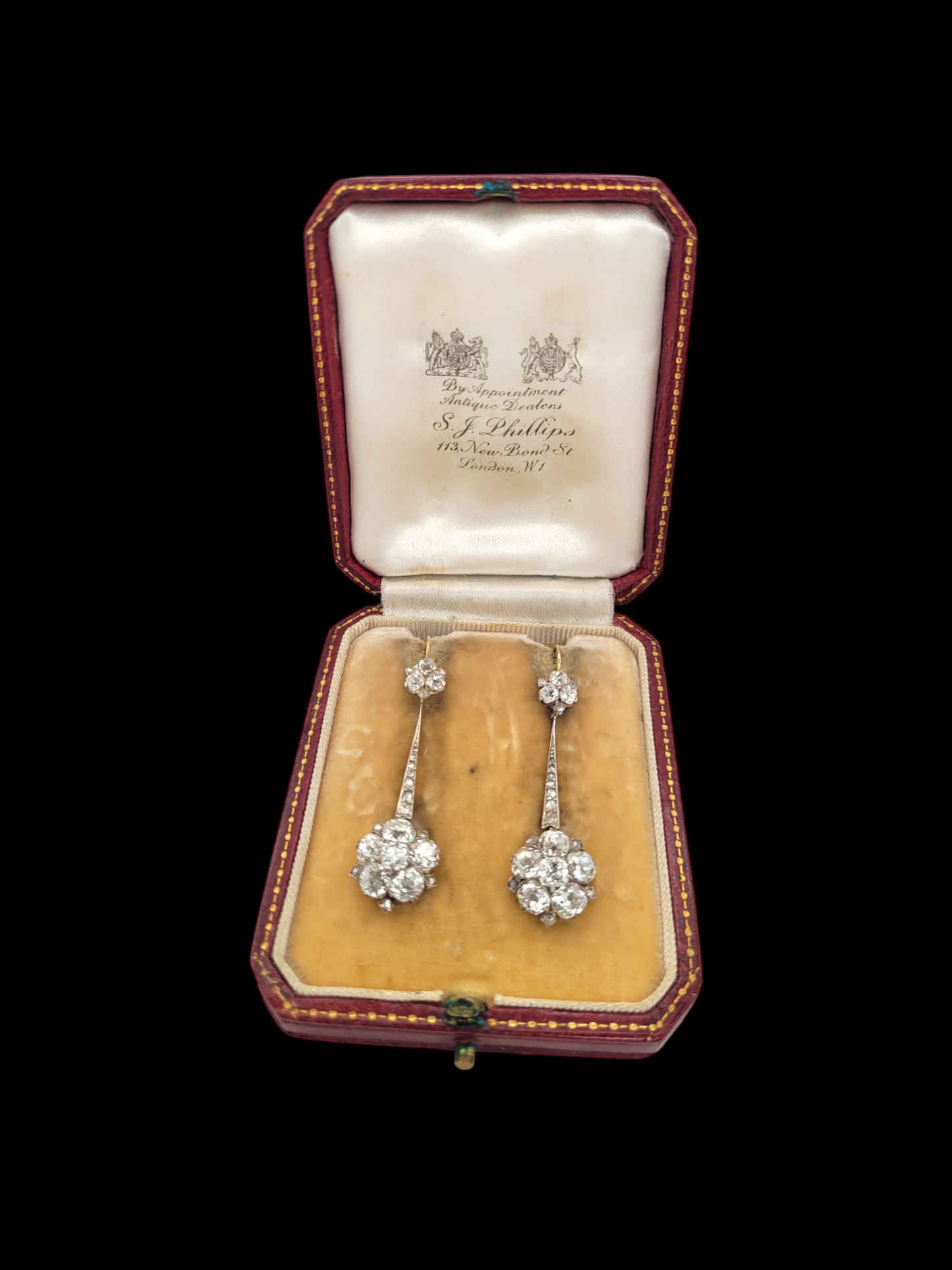 Antique chunky old mine diamond cluster drop earrings
SKU: 7615