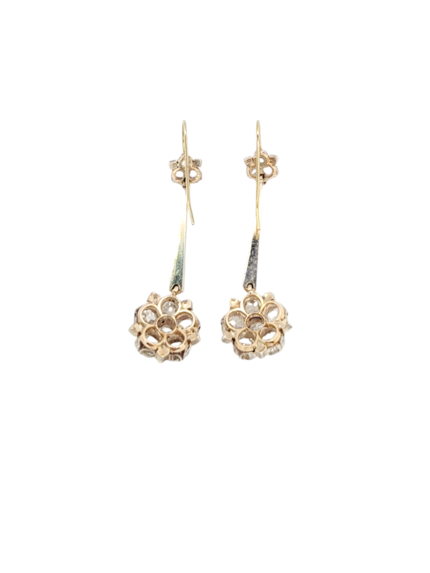 Antique chunky old mine diamond cluster drop earrings
SKU: 7615