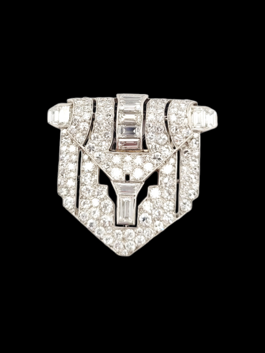 Fine Art deco diamond clip brooch
SKU: 7643