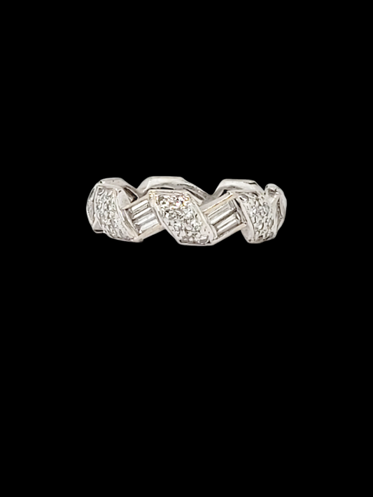 Cool unusual baguette diamond and diamond eternity ring
SKU: 7652