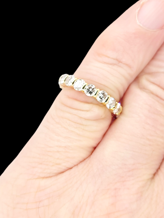 Yellow gold diamond full hoop eternity band
SKU: 7650