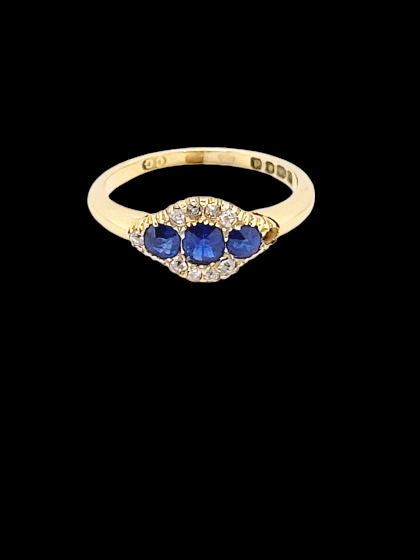Sapphire and diamond landscape navette ring
SKU: 7663