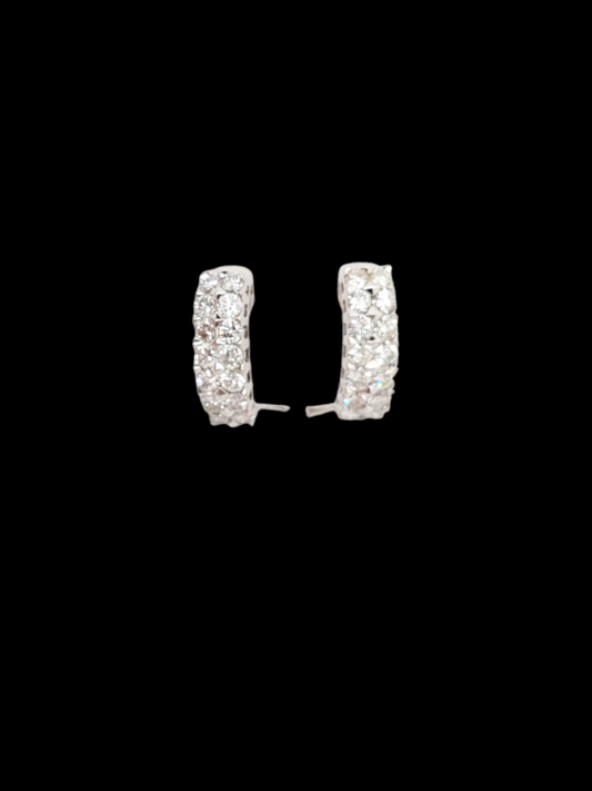 Pair of two row diamond earrings
SKU: 7678