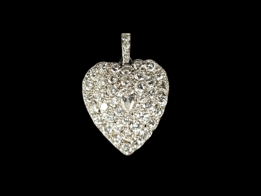 Vintage diamond pave heart pendant
SKU: 7731
