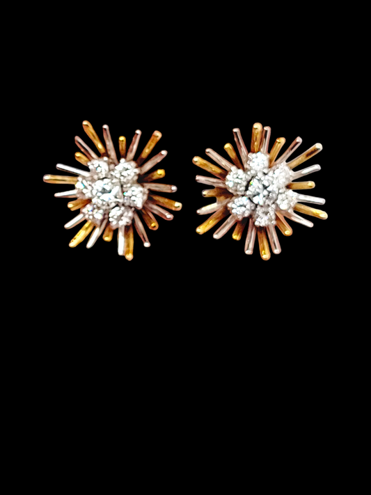 Vintage Sputnik or snowflake diamond earrings
SKU: 7847