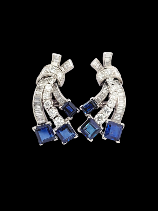Art deco sapphire and diamond earrings
SKU: 7850