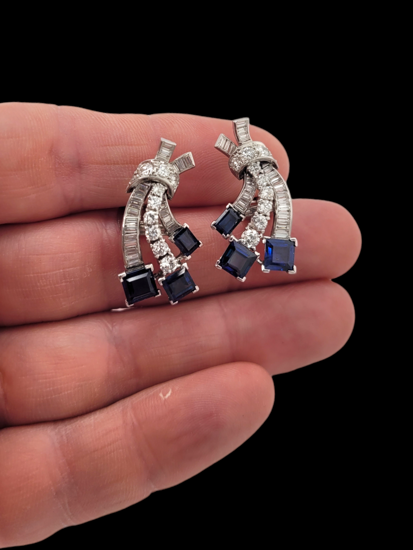 Art deco sapphire and diamond earrings
SKU: 7850