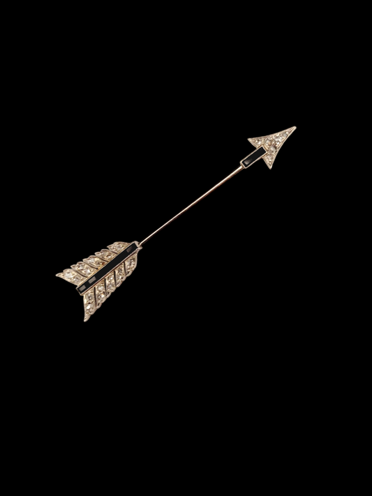 Onyx and diamond art deco love arrow pin from Eros
SKU: 7859