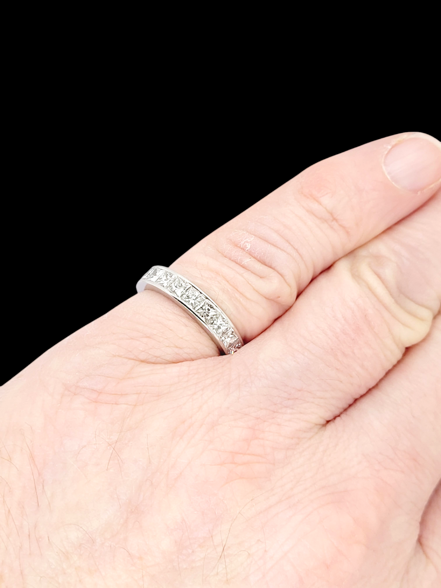 Half hoop Princess cut diamond eternity ring
SKU: 7905