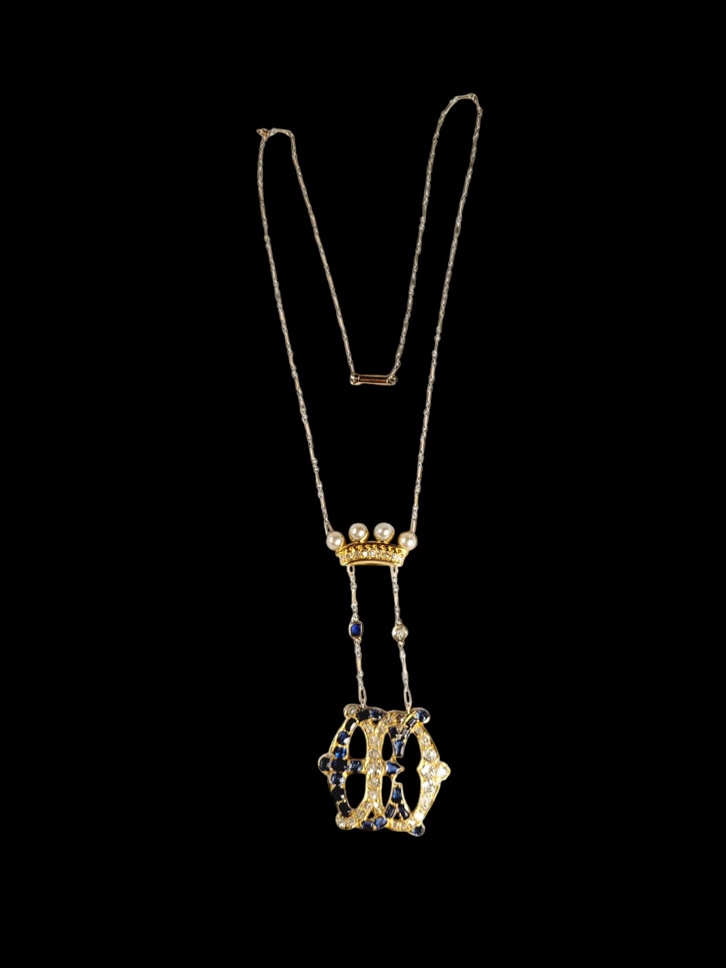 Antique Marchioness sapphire and diamond wedding pendant
SKU: 7913