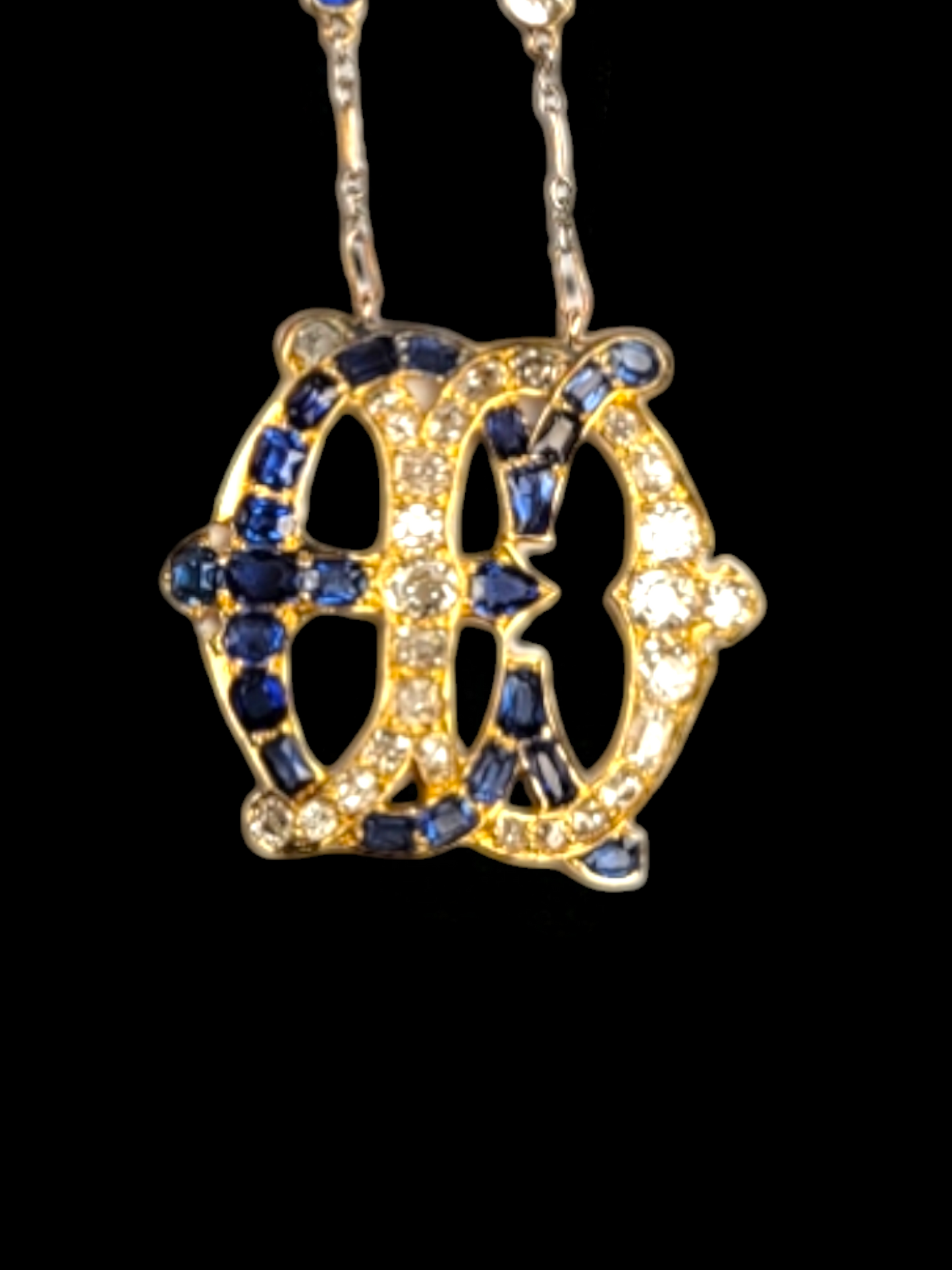 Antique Marchioness sapphire and diamond wedding pendant
SKU: 7913