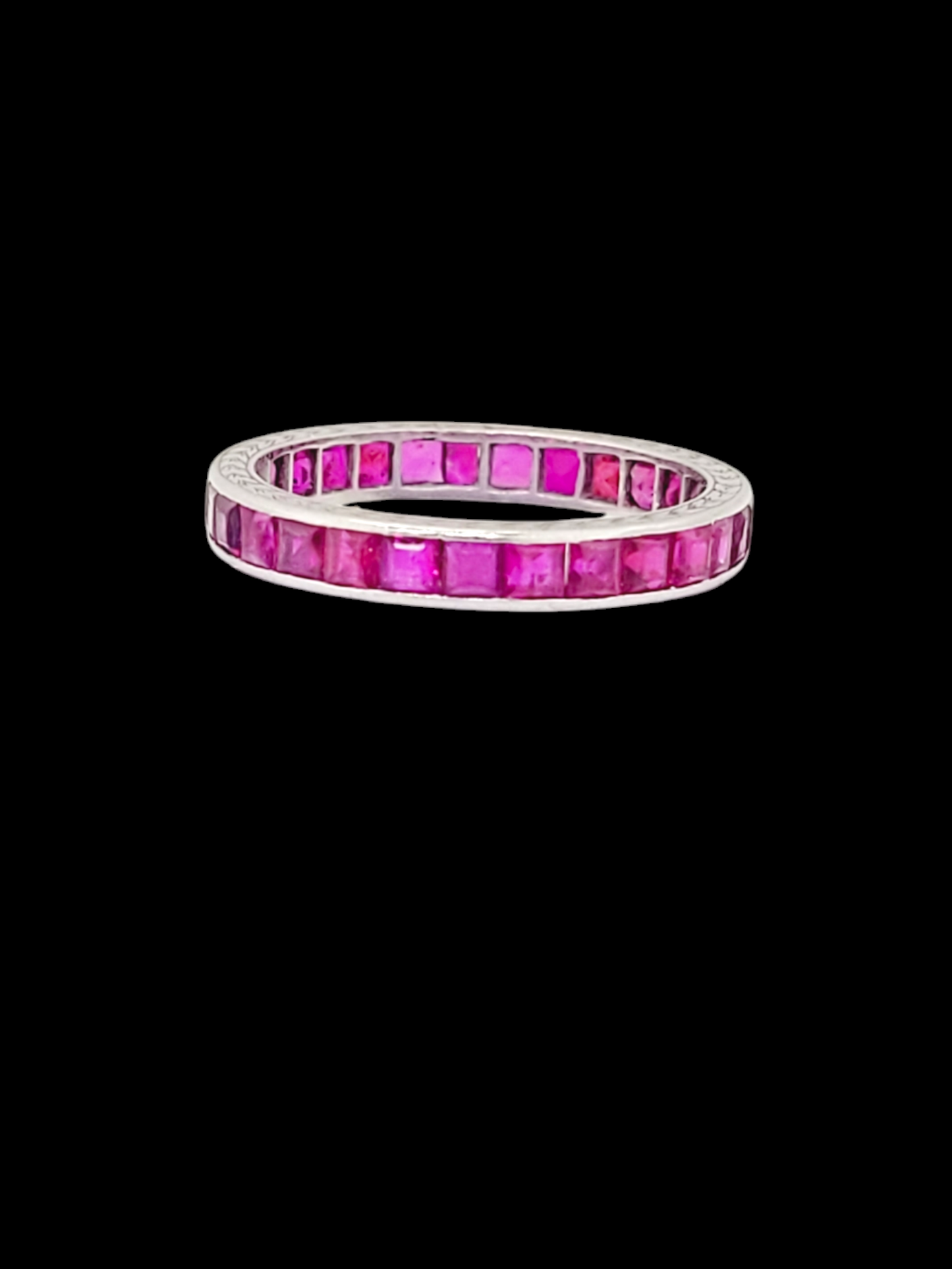 Art deco calibre ruby eternity band
SKU: 7919