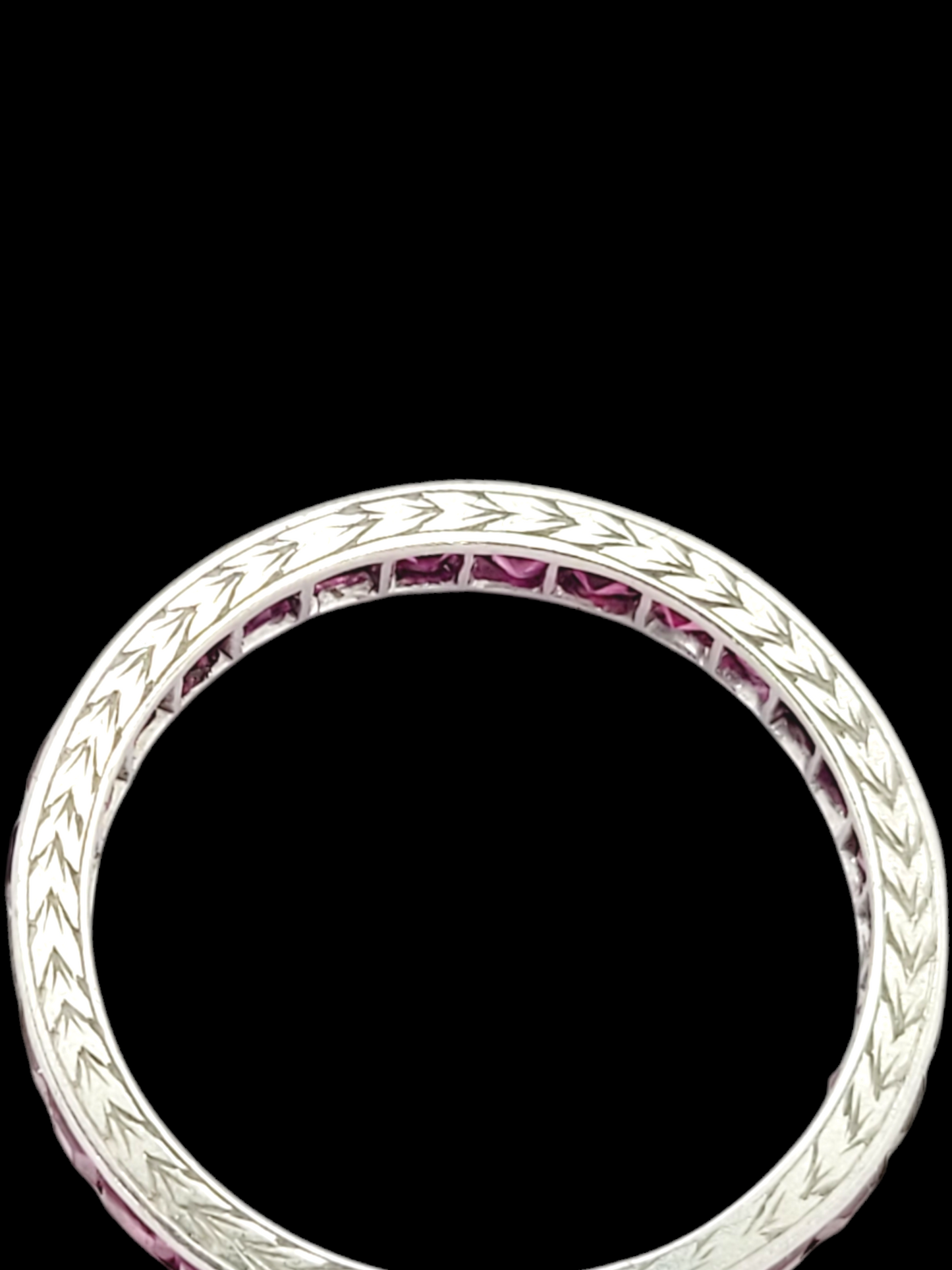 Art deco calibre ruby eternity band
SKU: 7919