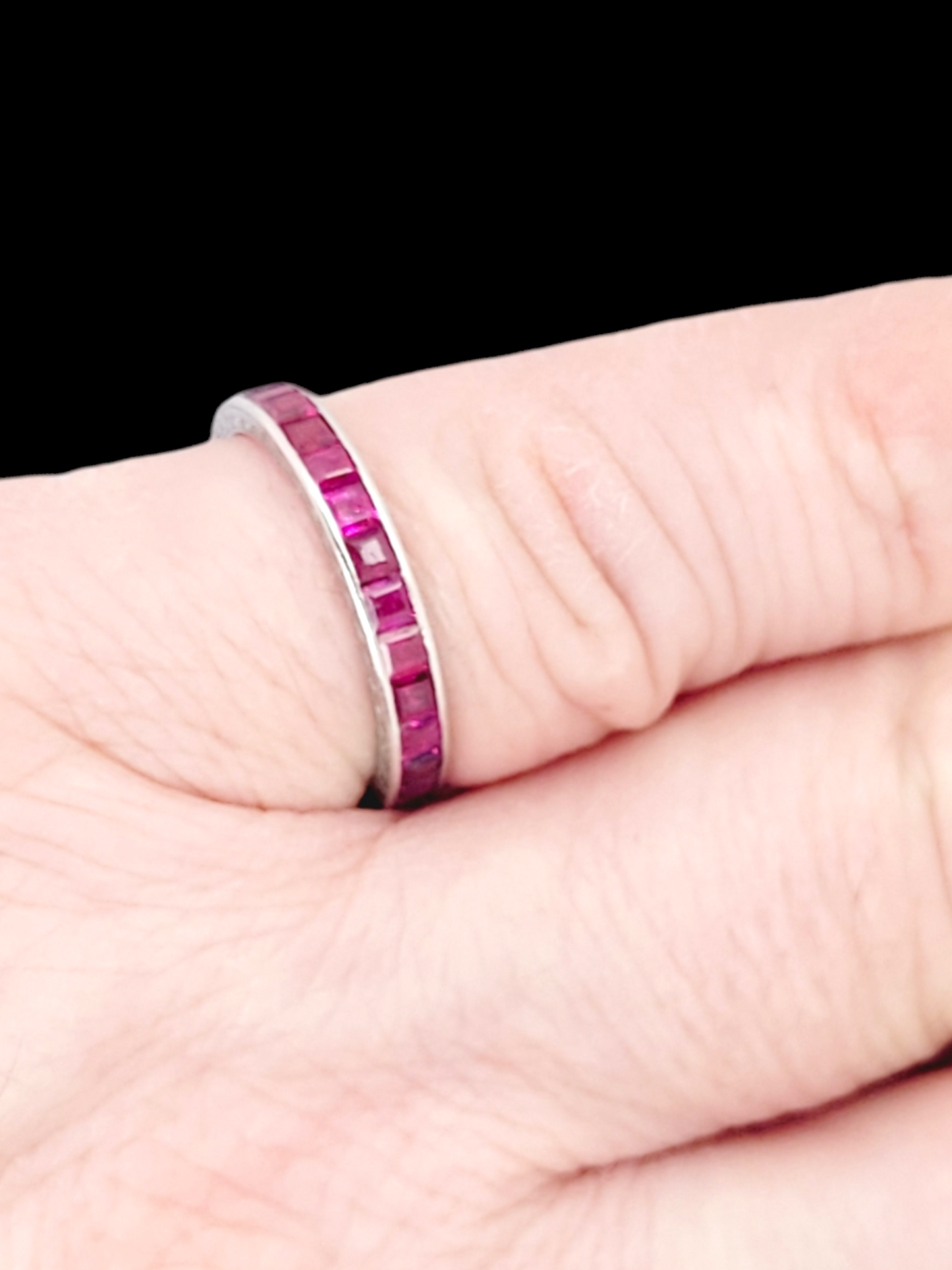 Art deco calibre ruby eternity band
SKU: 7919