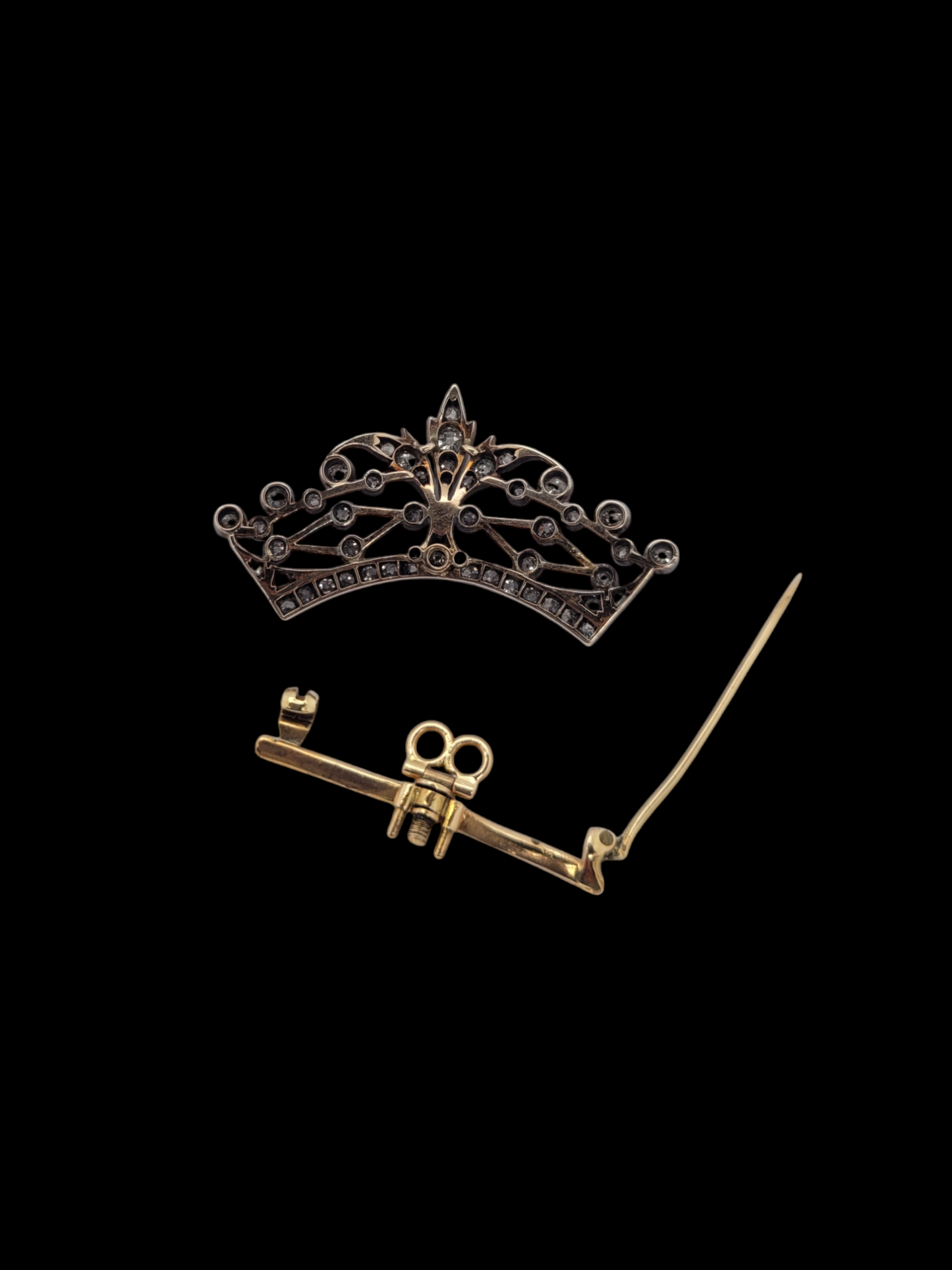 Antique diamond Tiara shaped brooch/comb
SKU: 7922