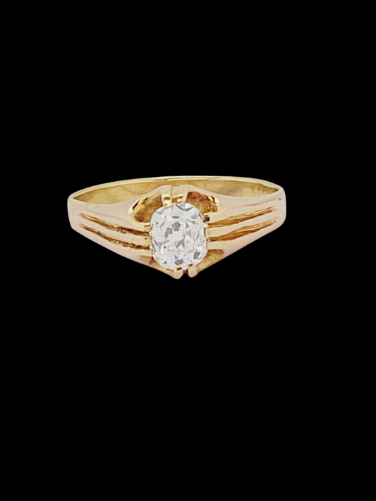 1ct old mine cut diamond gypsy set ring
SKU: 7931