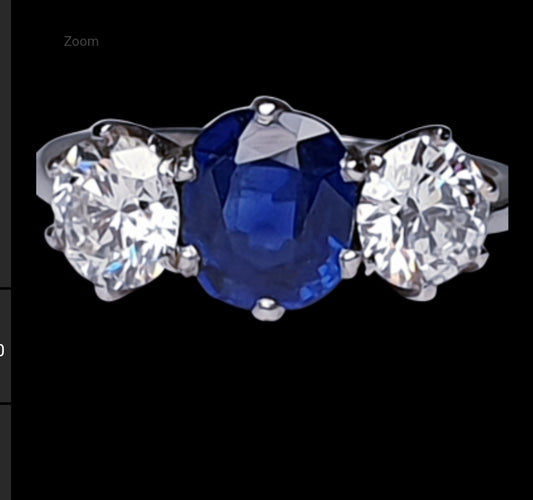 1.52ct natural Burmese sapphire and diamond ring
SKU: 4395