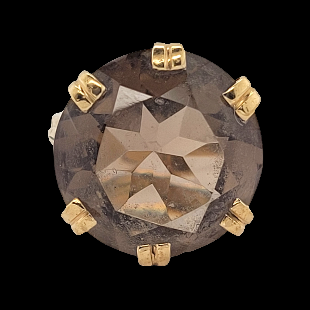 Smokey quartz dress ring