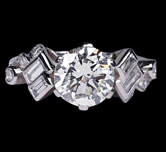 1.61ct 1930's art deco diamond engagement ring
SKU: 4750