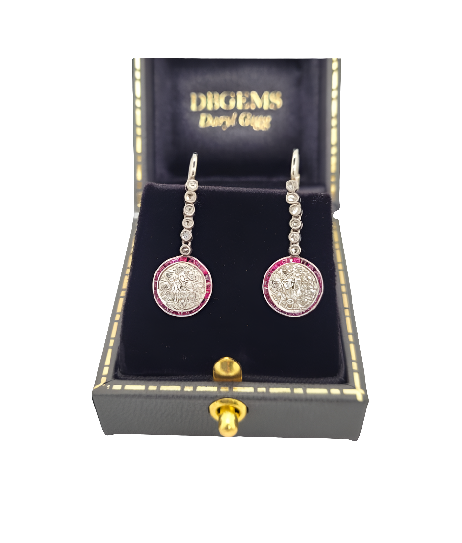 Art deco diamond and ruby earrings
SKU: 6979