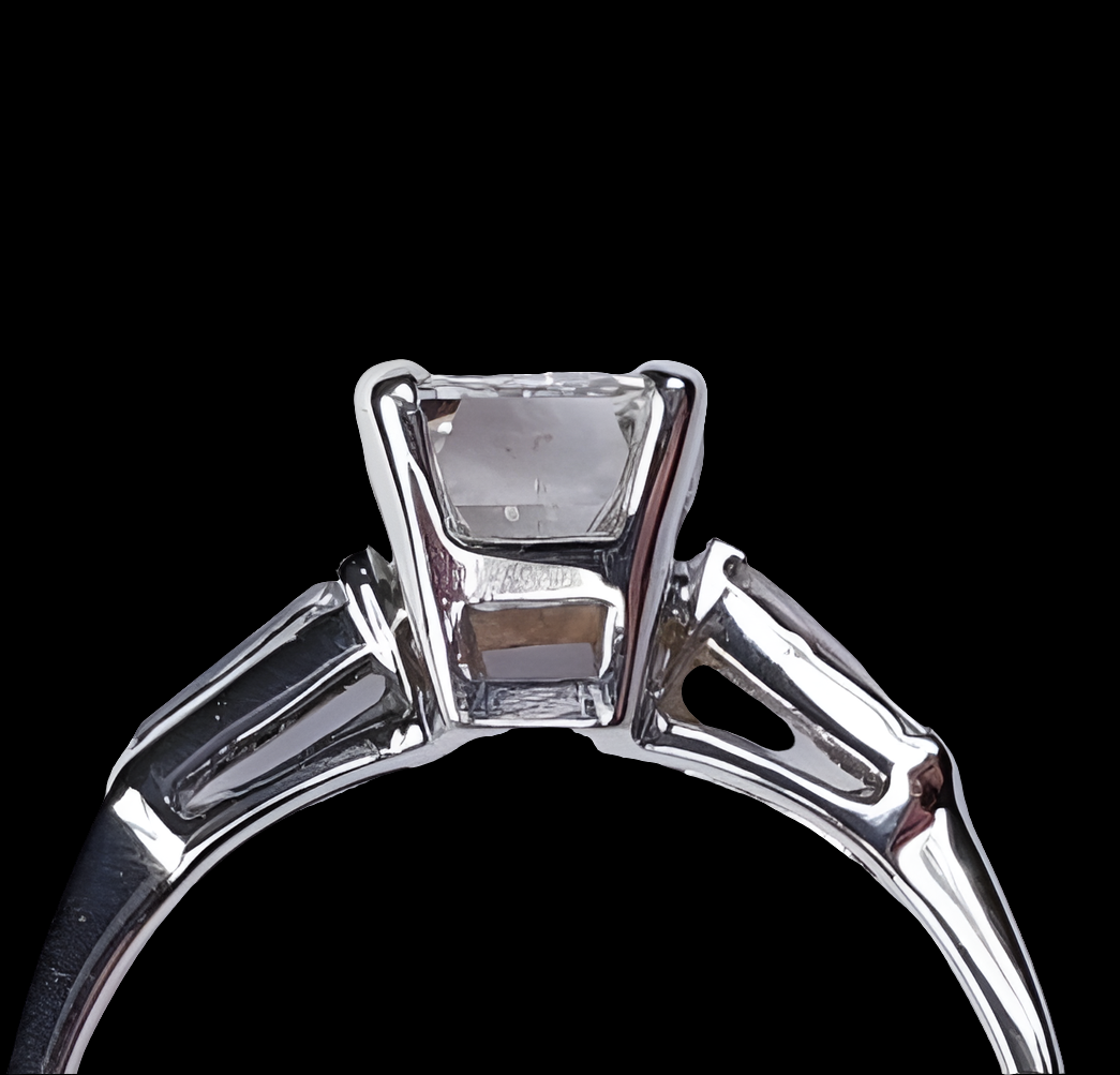 1.42ct emerald cut diamond engagement ring
SKU: 4462