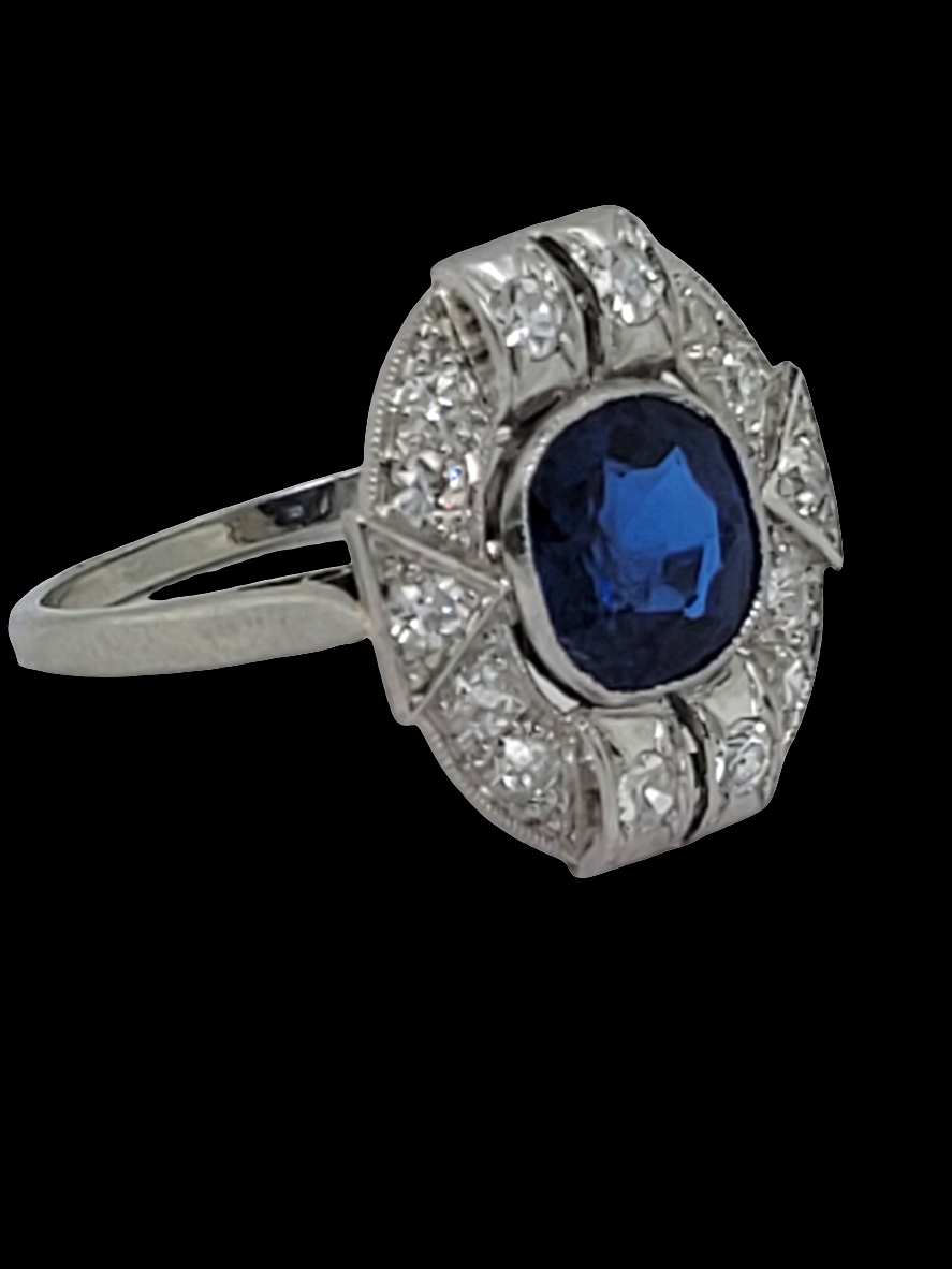 Art Deco sapphire and diamond panel ring
SKU: 6440