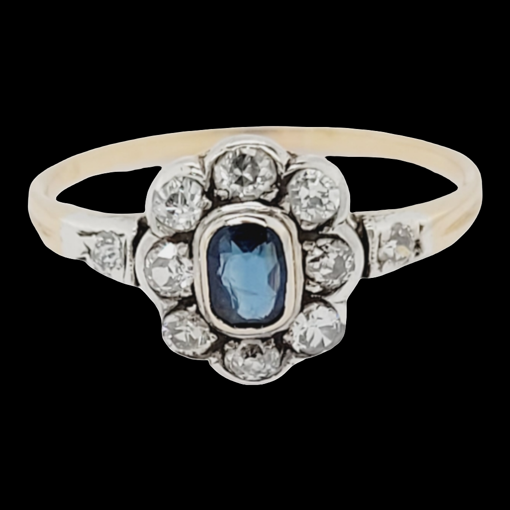 Antique sapphire and diamond engagement ring
SKU: 6453