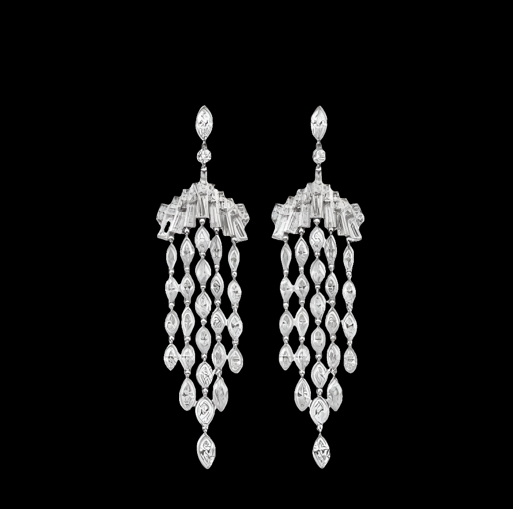 Long Chandelier Diamond Drop Earrings
SKU: 3824
