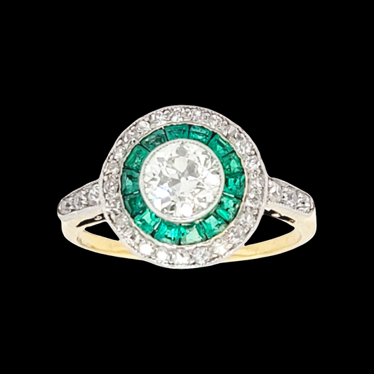 Antique emerald and diamond target ring
SKU: 6770