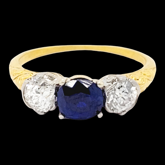 Antique sapphire and diamond engagement ring
SKU: 6456